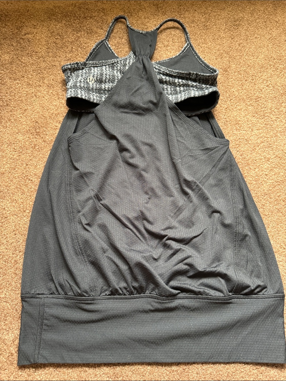 Lululemon Gray Athletic Tank with Built-in Bra